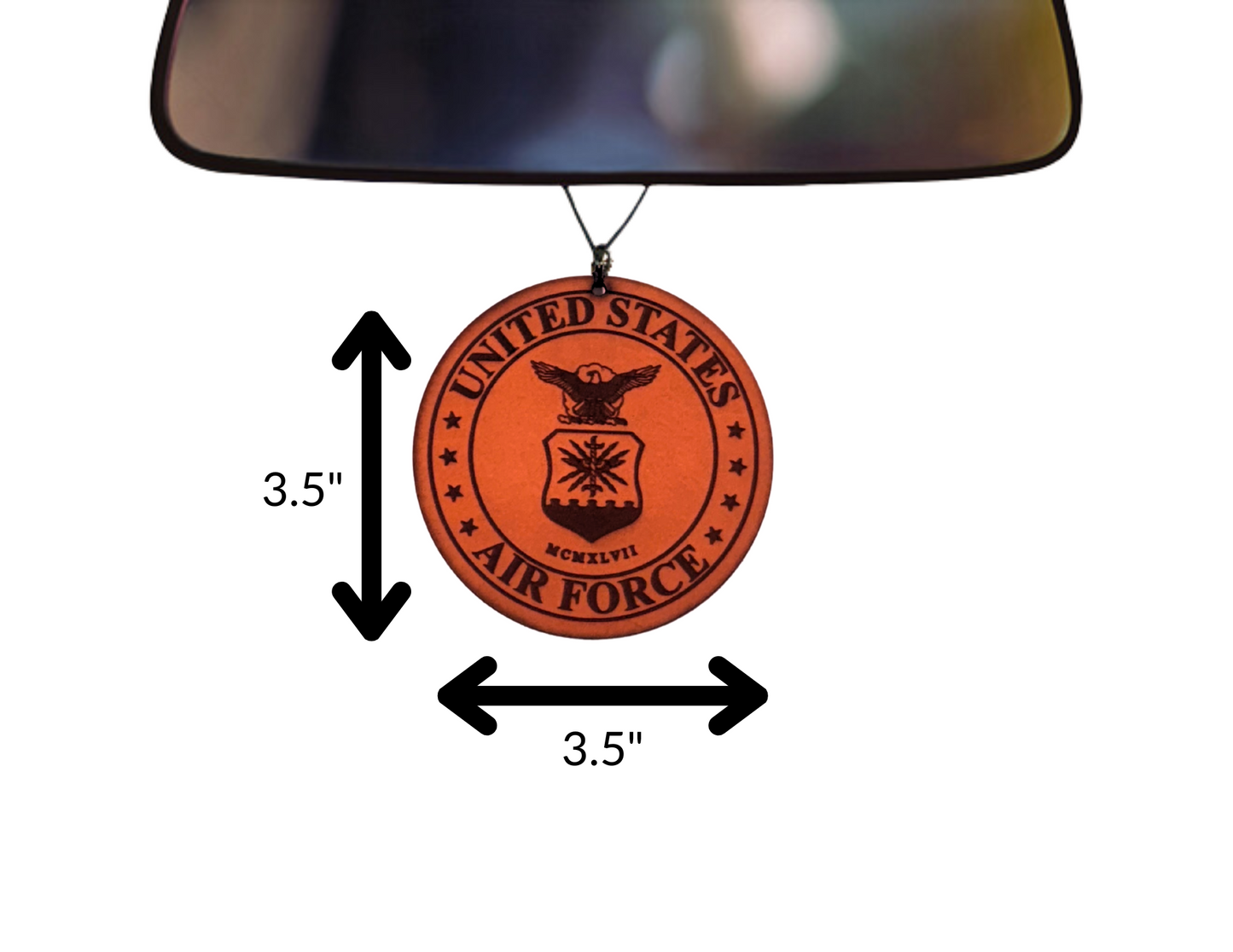 US Air Force Leather Car Freshener
