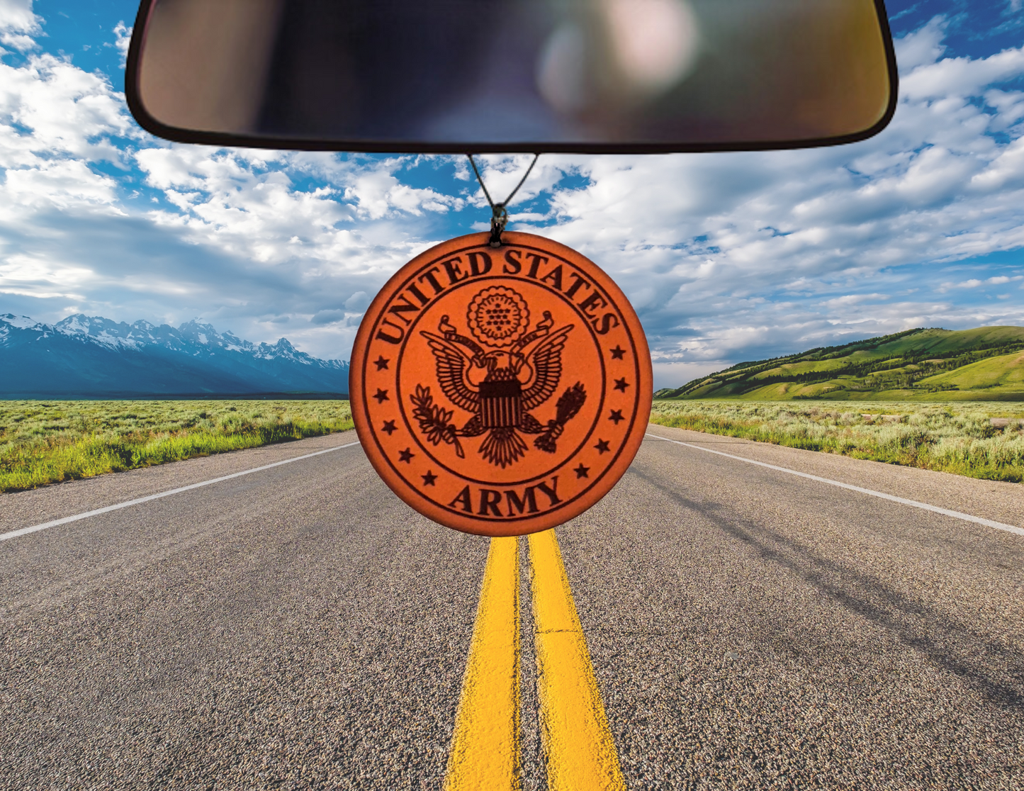 US Army Leather Car Freshener