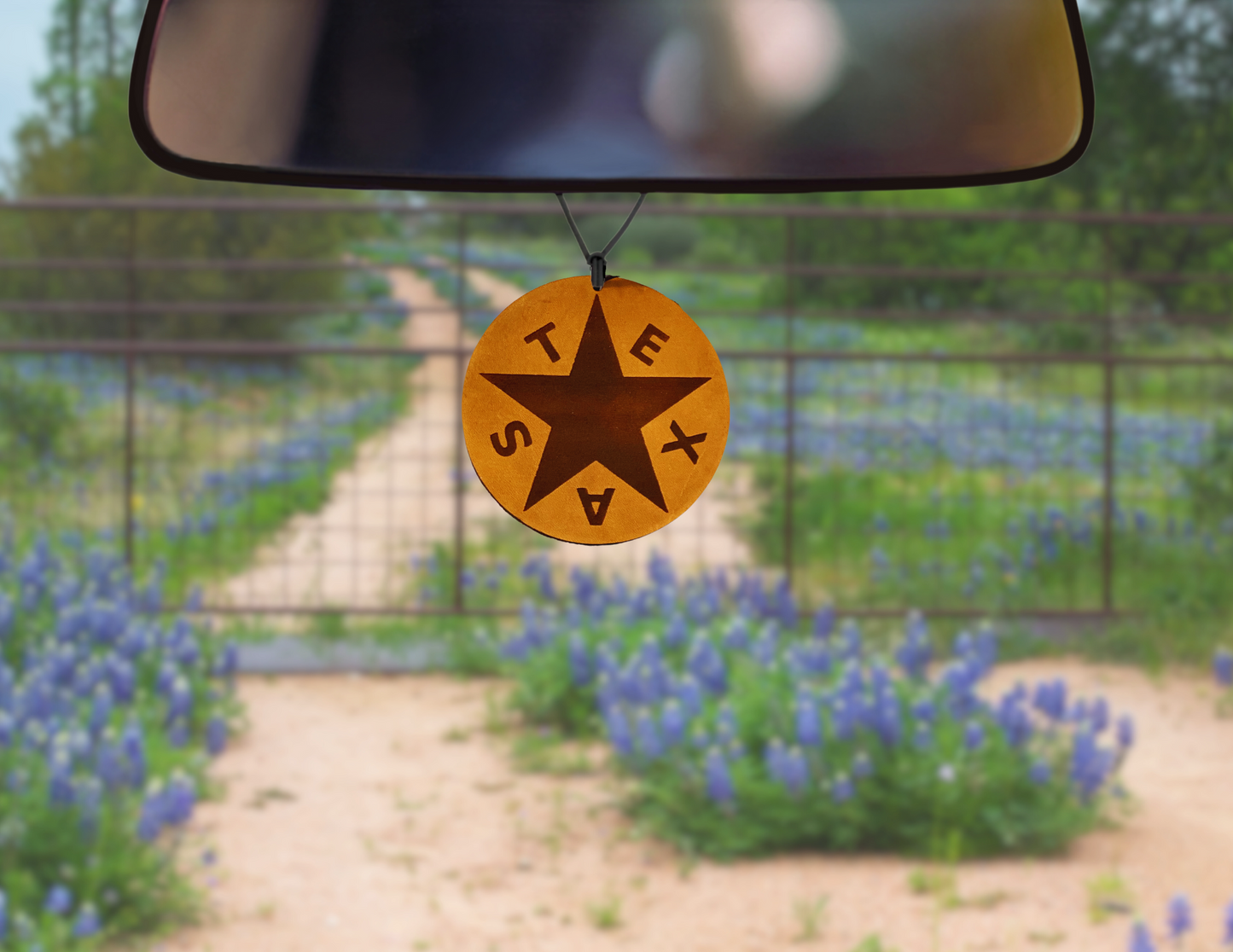 Texas Star Leather Car Freshener