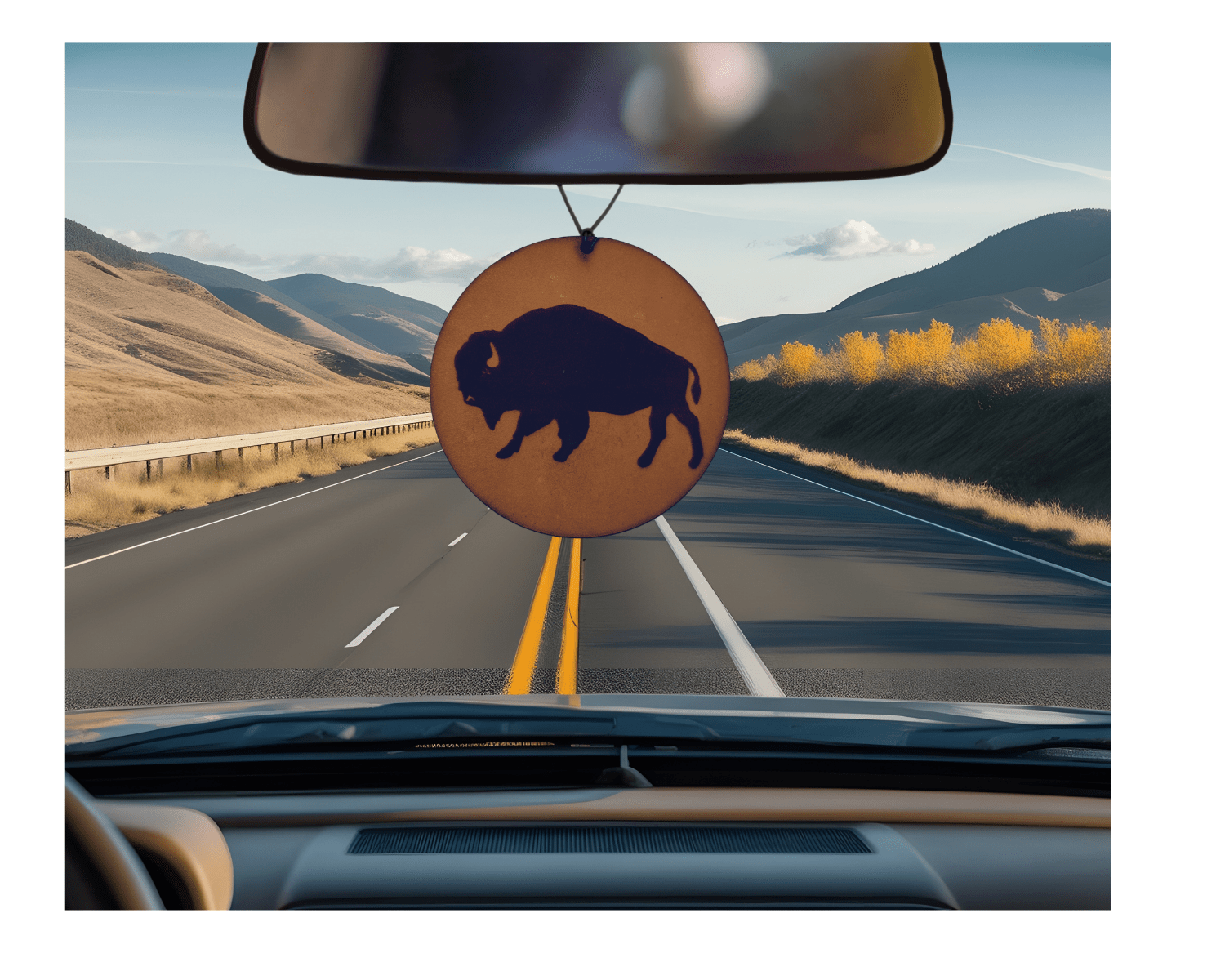 Buffalo Leather Car Freshener - Dusty Road Farm