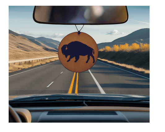 Buffalo Leather Car Freshener - Dusty Road Farm