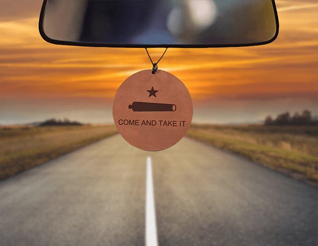 Come and Take It Leather Car Freshener - Dusty Road Farm