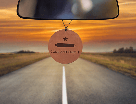 Come and Take It Leather Car Freshener - Dusty Road Farm