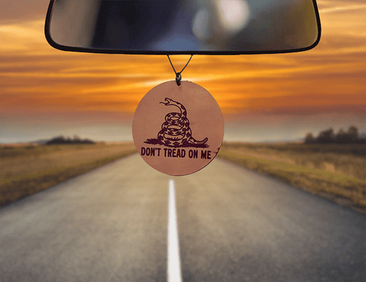 Don't Tread On Me Leather Car Freshener - Dusty Road Farm