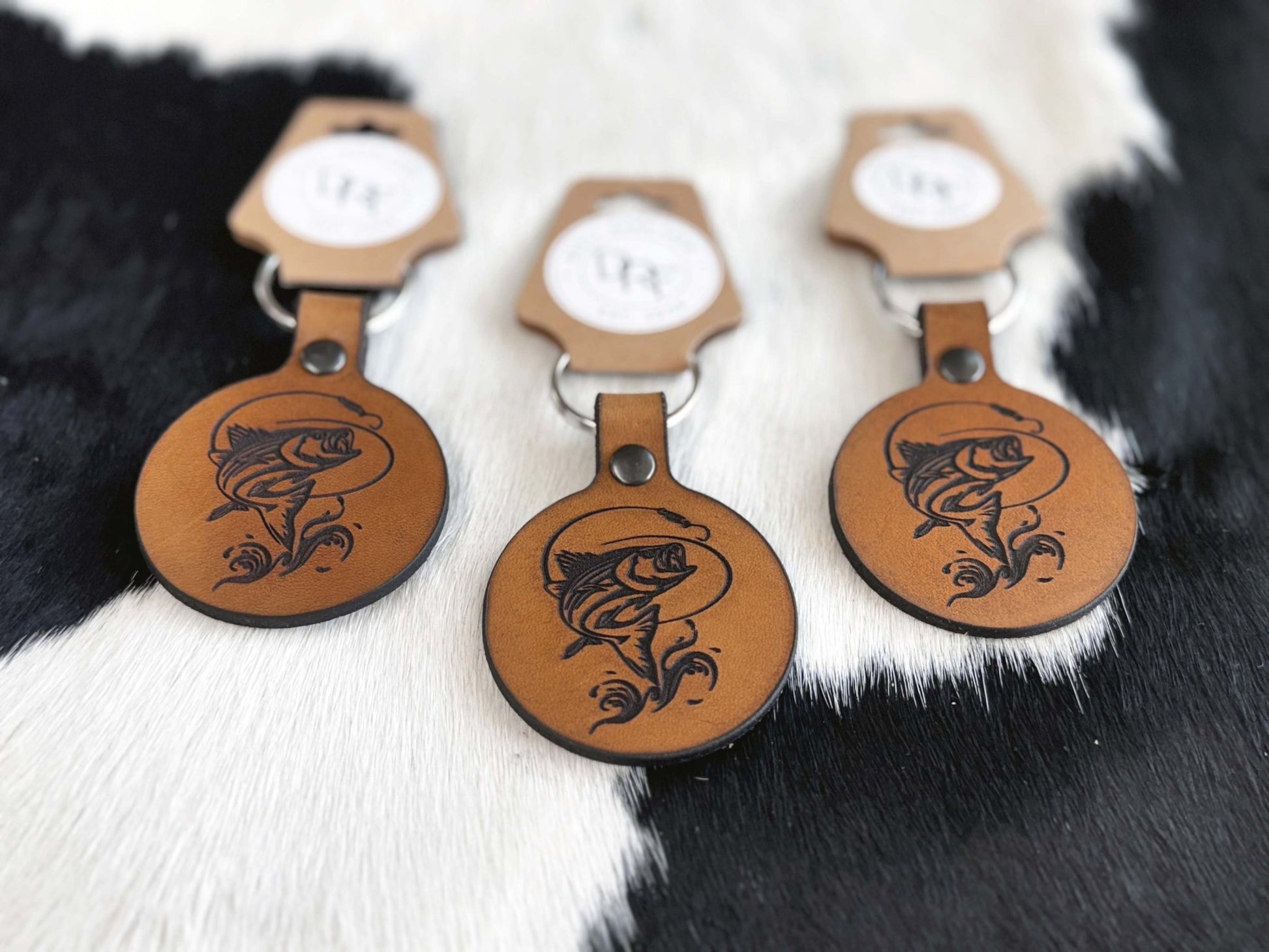 Fish Leather Keychain - Dusty Road Farm