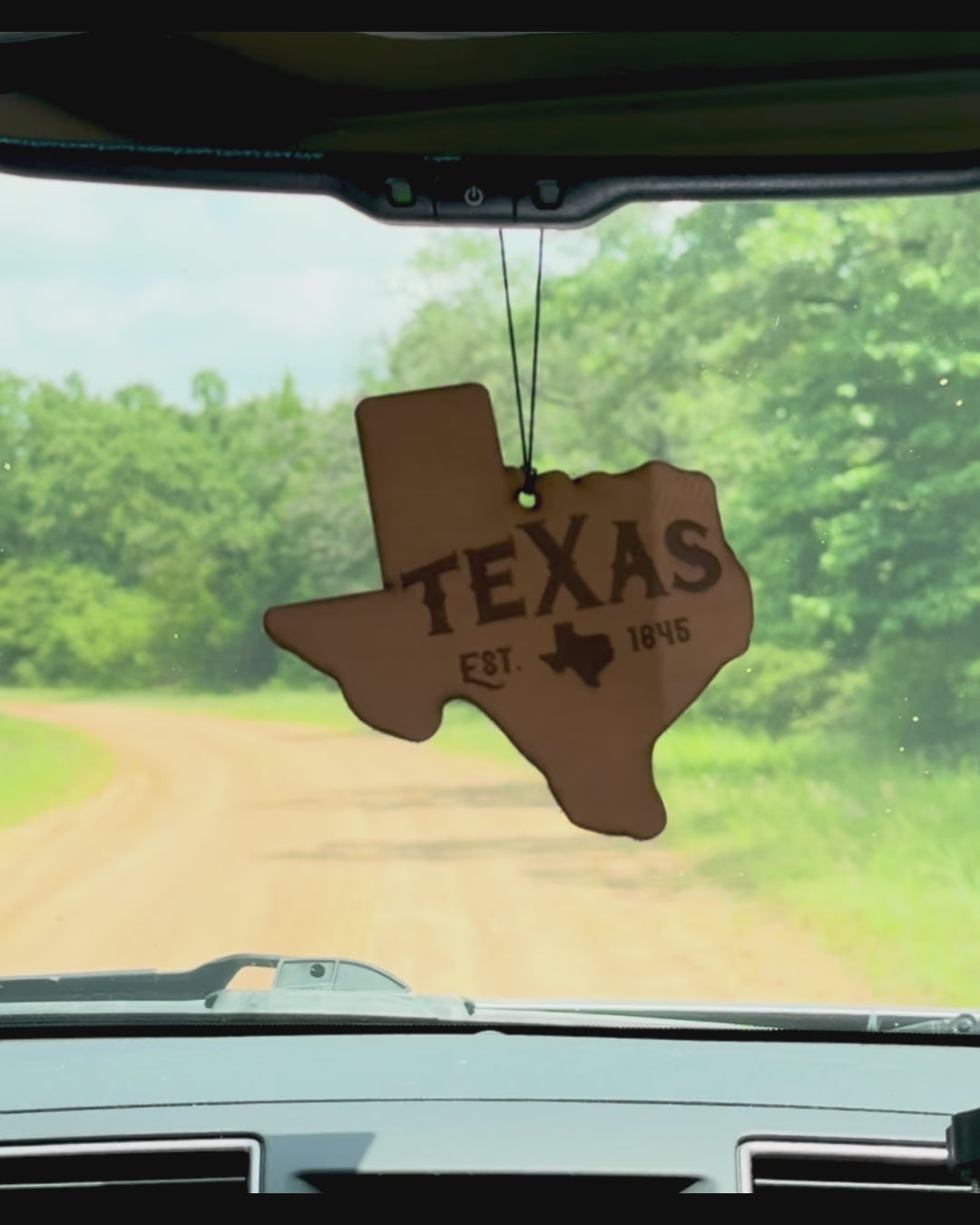 Texas 1845 Leather Car Freshener, Texas History, Video