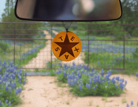 Texas Star Leather Car Freshener - Dusty Road Farm