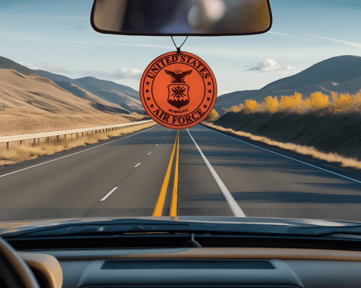 US Air Force Leather Car Freshener - Dusty Road Farm