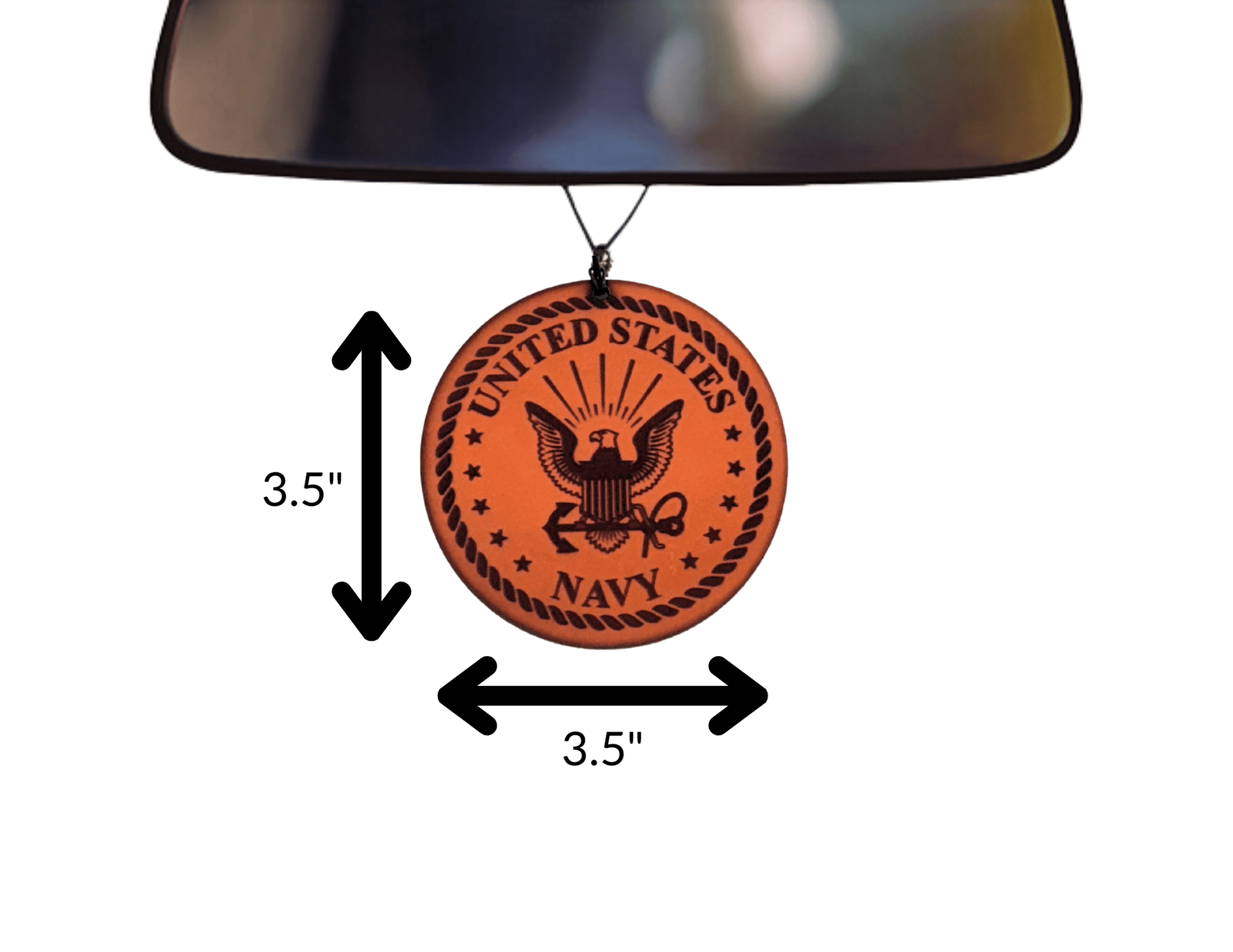 US Navy Leather Car Freshener - Dusty Road Farm