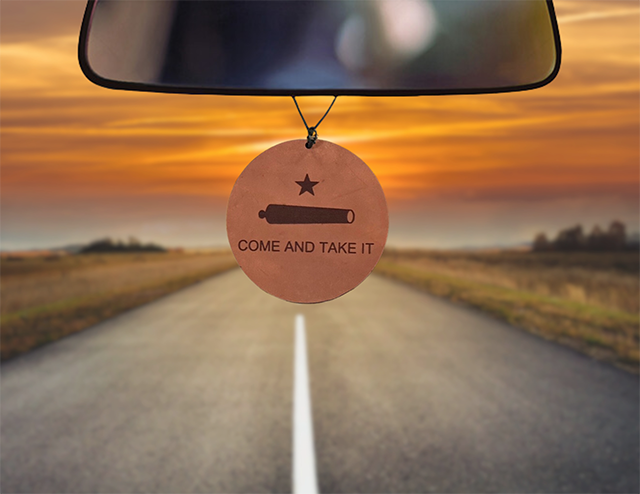 Come and Take It Leather Car Freshener