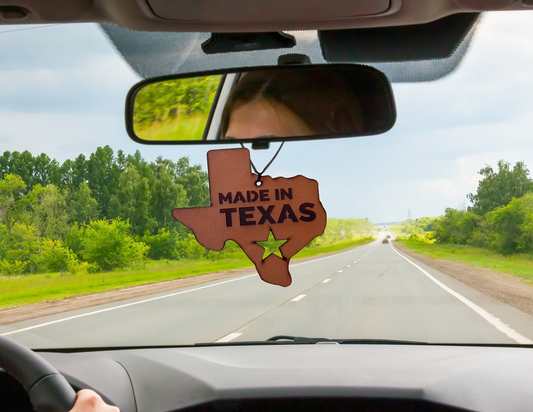 Made In Texas Leather Car Freshener