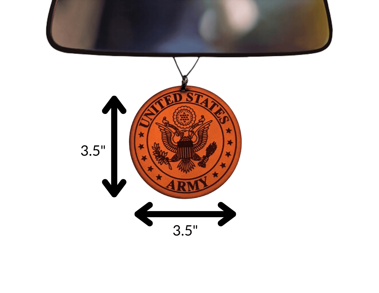 US Army Leather Car Freshener - Dusty Road Farm